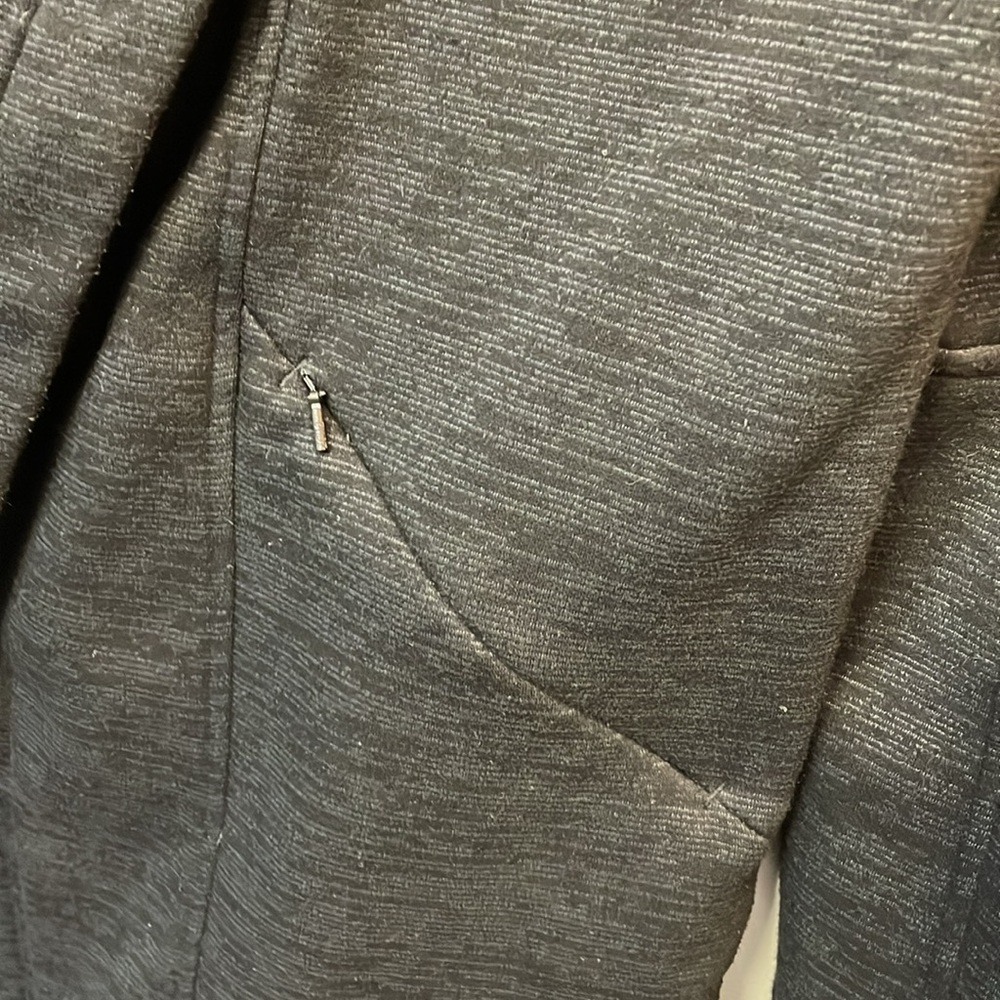 Zella Black Cross-over Collar Oversized Athletic Jacket M. #0023 - Picture 4 of 16
